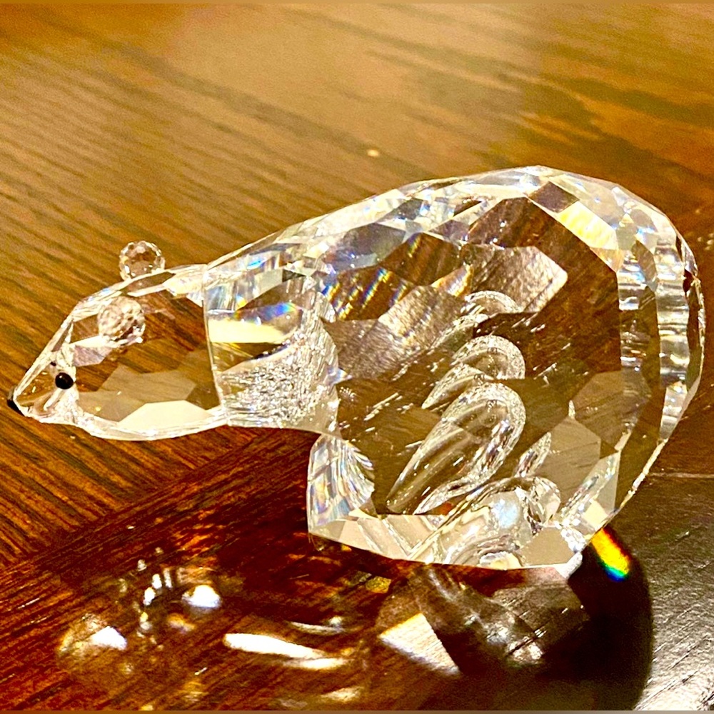 Swarovski Silver Crystal Large Polar Bear Figurine~7649 NR 085~MIB~COA